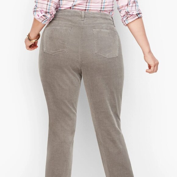 Talbots High White Waist Straight Leg Stretch Corduroy Pants 18W - Picture 1 of 7